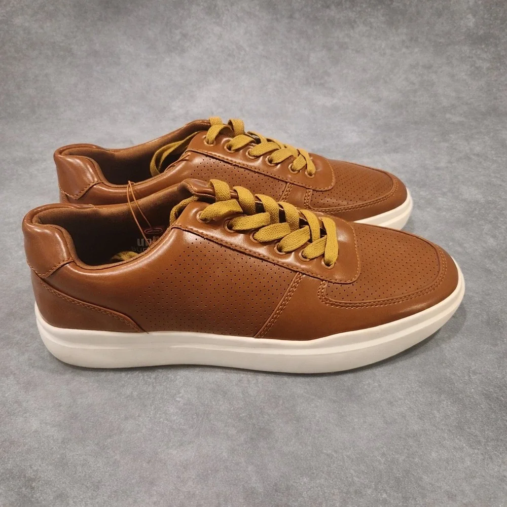 Ecko Unltd. Burma-01M Mens‎ US 8.5 Brown Faux Leather Lace Up Shoes NEW NO BOX